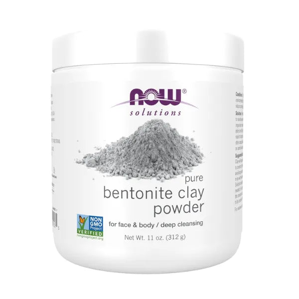 NOW Foods Solutions, Bentonite Clay Powder, Pure Powder for Face and Body, Great for Oily Problem Skin, 11-Ounce