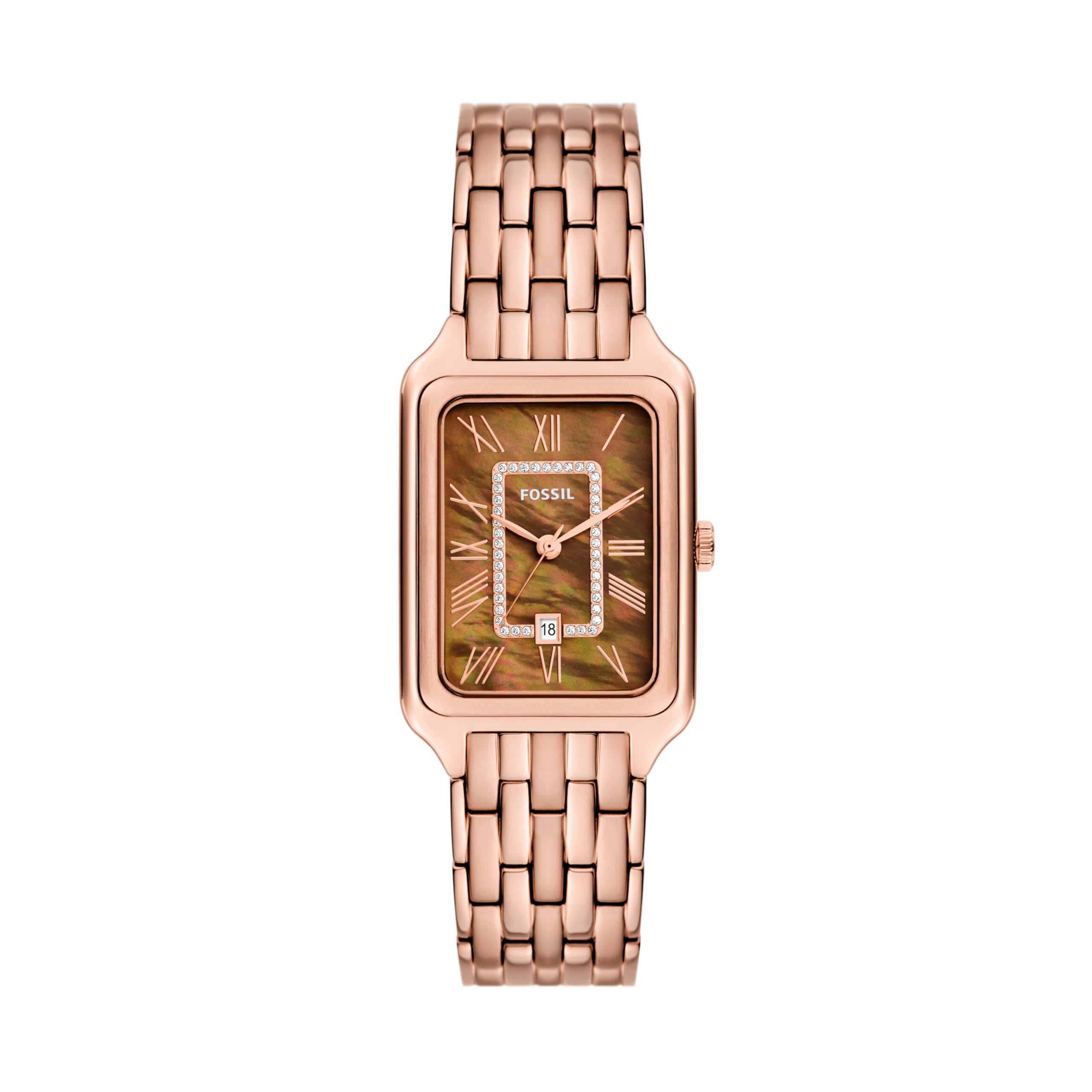 Fossil Raquel Three-Hand Date Rose Gold-Tone Stainless Steel Watch - ES5323