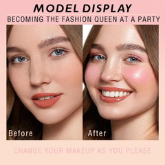 ChicAbode 16 Colors Blush Contour Highlighter Makeup Palette, All-in-One Shimmer Silky Matte Mineral Blush Powder Palette, Face Sculpting Bronzer Blusher Illuminator Palette for a Natural Glowing