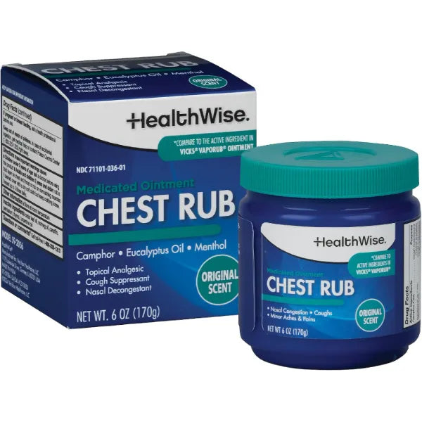 HealthWise Medicated Chest Rub, 6 oz