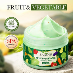 Organic Vegetable & Fruit Face Mask, 2.7% Azelaic Acid – Exfoliating, Pore Minimizer, Hydrating & Refreshing Skincare for Acne, Oily Skin & Blackheads