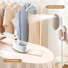 Necomi Steam Iron,1100W Foldable Handheld Travel Steam Iron with Three-position temperature control,Auto Shutoff&15s Fast Heat Up,2-in-1 Steam Iron for Clothes Home, Hotel, Travel College Dormitory