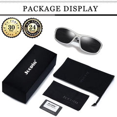 Joopin Polarized Sports Sunglasses for Men Women Driving Cycling Running Fishing Glasses UV400 Protection Wrap Around Shades Lenses