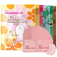 ZealSea Sheet Mask Skin Care (Pack of 7) 20 Pairs Eye Gel Pads Bundle
