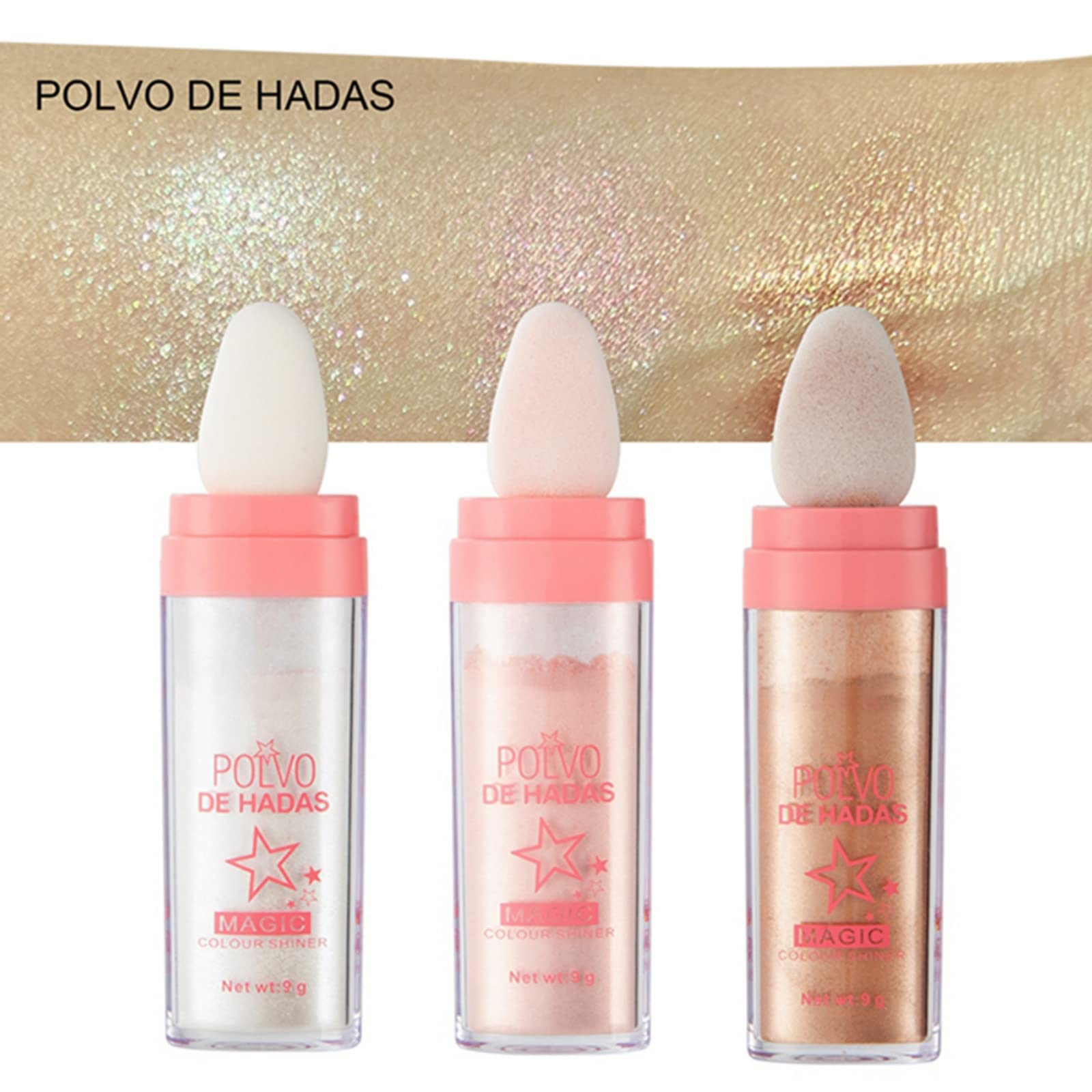 NLLNT Three-dimensional Fairy Highlight Patting Powder Stick Polvo De Hadas Highlighter Natural Shimmer Glitter Bronzer And Highlighter