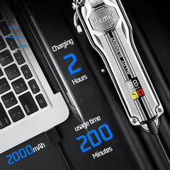 KEMEI Professional Hair Clippers for Men, Cordless Hair Trimmers Grooming Kit USB Rechargeable Outliner Clippers, Beard Trimmer Haircut Set for Home Use & Barbers Use, KM-517,Silver