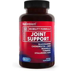 BioEmblem Glucosamine Chondroitin MSM Sulfate 1500mg, 90 Capsules Joint Support Supplement with Boswellia, Turmeric & Hyaluronic Acid For Mobility, Flexibility & Cartilage Health, Non GMO