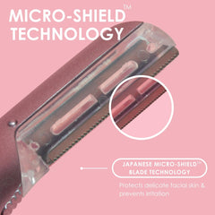 JAPONESQUE SKINTherapy LumeBlade Facial Dermaplane Razor with Soothing, Red Light Therapy at the Blade, Includes 2 Replacement Blades