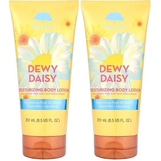 Tree Hut Dewy Daisy Moisturizing Body Lotion, Ceramide and Squalene Formula Helps Protect Skin, Long lasting Hydration Leaves Skin Feeling Soft & Moisturized, 8.5 fl oz. Pack of 2