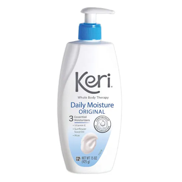 Keri Original Daily Moisturizer - 3 Essential Moisturizers (Vitamin E, Aloe and Sunflower Seed Oil), Whole Body Therapy Original - 15 Oz
