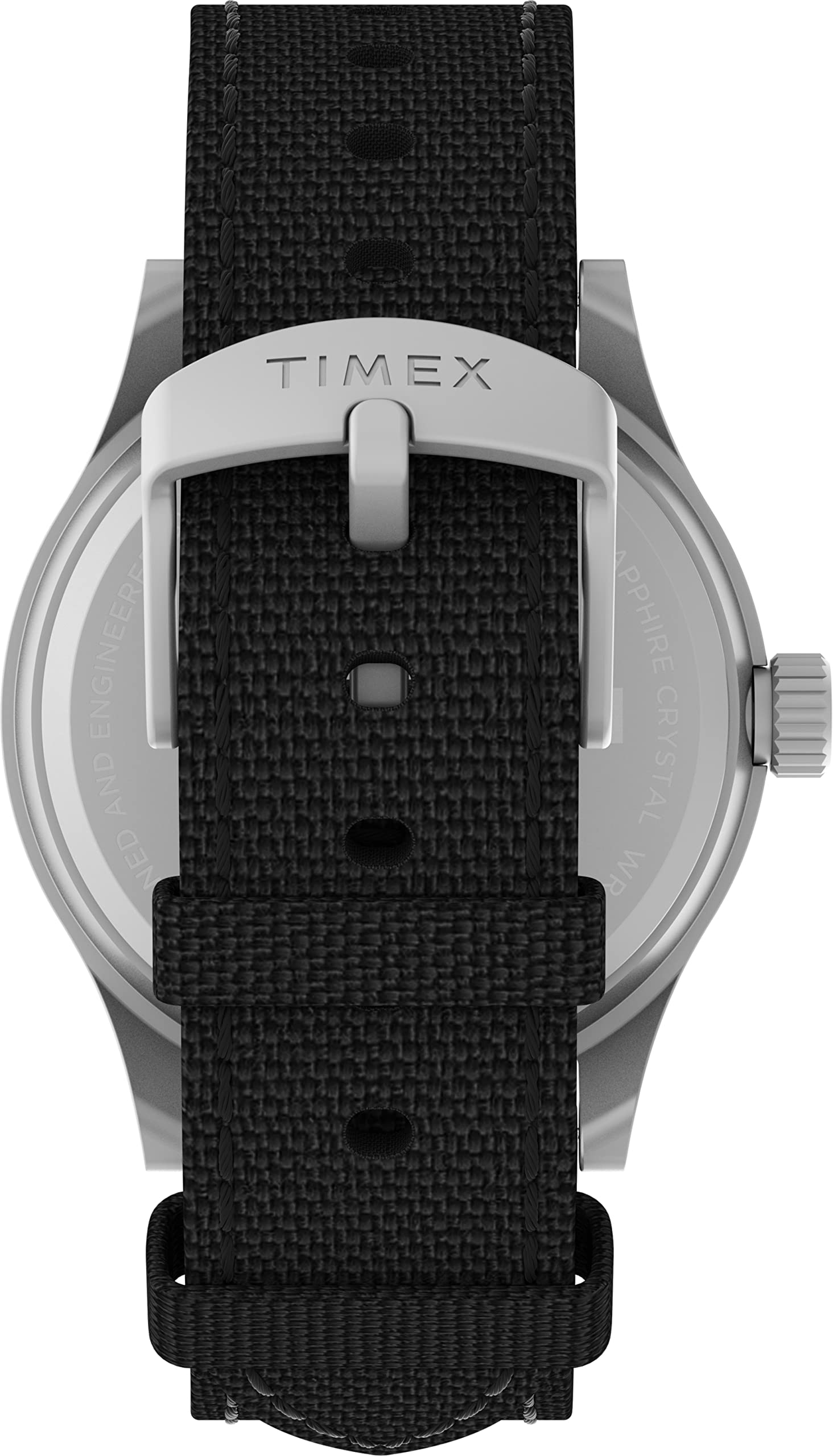 Timex Men's Analogue Quartz Watch with Fabric Strap TW2V64500, Black, strap
