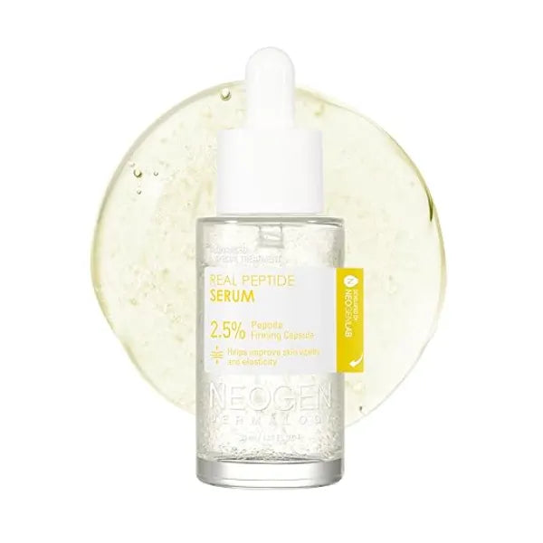 NEOGEN DERMALOGY  Real 2.5% Peptide Serum for Face with Firming Capsule for Skin Vitality, Elasticity, Moisturizing, Lifting, Wrinkle Care 30ml/1.01 FL.oz