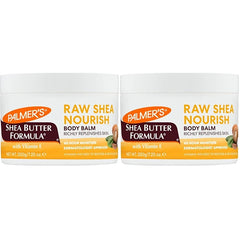 Palmer's Shea Butter Formula Raw African Shea Butter Balm, Nourishing Body Moisturizer for Rough, Dry Skin, 7.25 Ounces (Pack of 2)