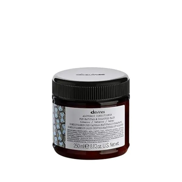 Davines Alchemic Conditioner Tobacco, Color Depositing Cream for Light Brown & Medium Brunette Hair Intensifies & Hydrates Brown Tones with Jojoba Oil, 8.45 Fl Oz
