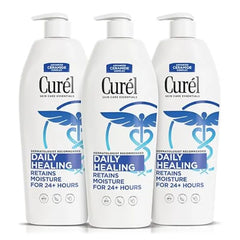 Curel Daily Healing Body Lotion for Dry Skin, Hydrating Body Lotion with Advanced Ceramides Complex, Dermatologist Recommended, 13 Oz, Pack of 3