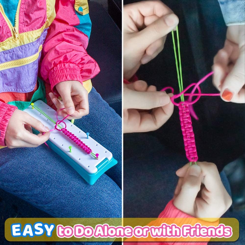 LIENJAER Friendship Bracelet Making Kit for Girls, DIY Craft Kits Toys for 8-10 Years Old Jewelry Maker Kids. Favored Birthday Christmas Gifts for Ages 6-12yr. Party Supply and Travel Activities