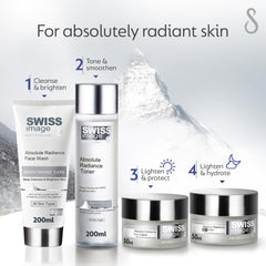 Swiss Image Brightening Face Wash with Niacinamide, 200 ml, Deeply Cleanses, Removes Make Up, Gives Even Toned & Glowing Skin, Reduces Pigmentation & Blemishes, All Skin Types, Men & Women, Swiss Made
