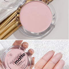 Matte Face Powder - Loose Setting Powder - Translucent Face Powder - Oil Control Finishinig Makeup Powder - Lightweight Fixing Longlasting Beauty with Powder Puff - Waterproof Compact Powder (PINK)
