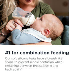 Tommee Tippee Baby Bottles, Natural Start Anti-Colic Baby Bottle with Slow Flow Breast-Like Teat, 260ml, 0m+, Self-Sterilising, Baby Feeding Essentials, Pack of 1