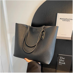 Women Tote Bags Soft Faux Leather Tote Purses and Handbags Ladies Tote Shoulder Bag, Big Capacity Handbag Lightweight - Black