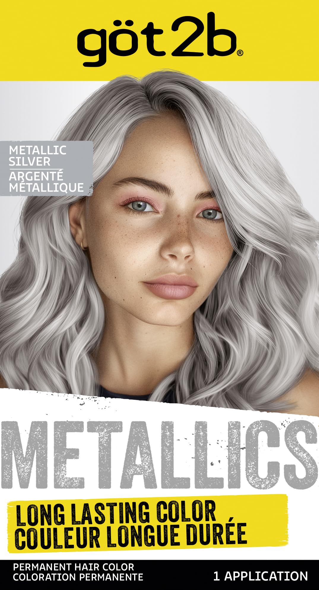 Got2B Metallics Permanent Hair Color Long Lasting Color - M71 Metallic Silver
