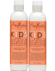 SHEA MOISTURE Kids Shampoo 2-In-1 Coconut & Hibiscus 8 Ounce (236ML) (2 Pack) (Sm 2 In 1 C&H)