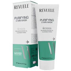 REVUELE Wonder 5-Min Face Mask Set – Hydrating, Purifying & Anti-Aging Cream Masks (2.71 fl. oz, Purifying)
