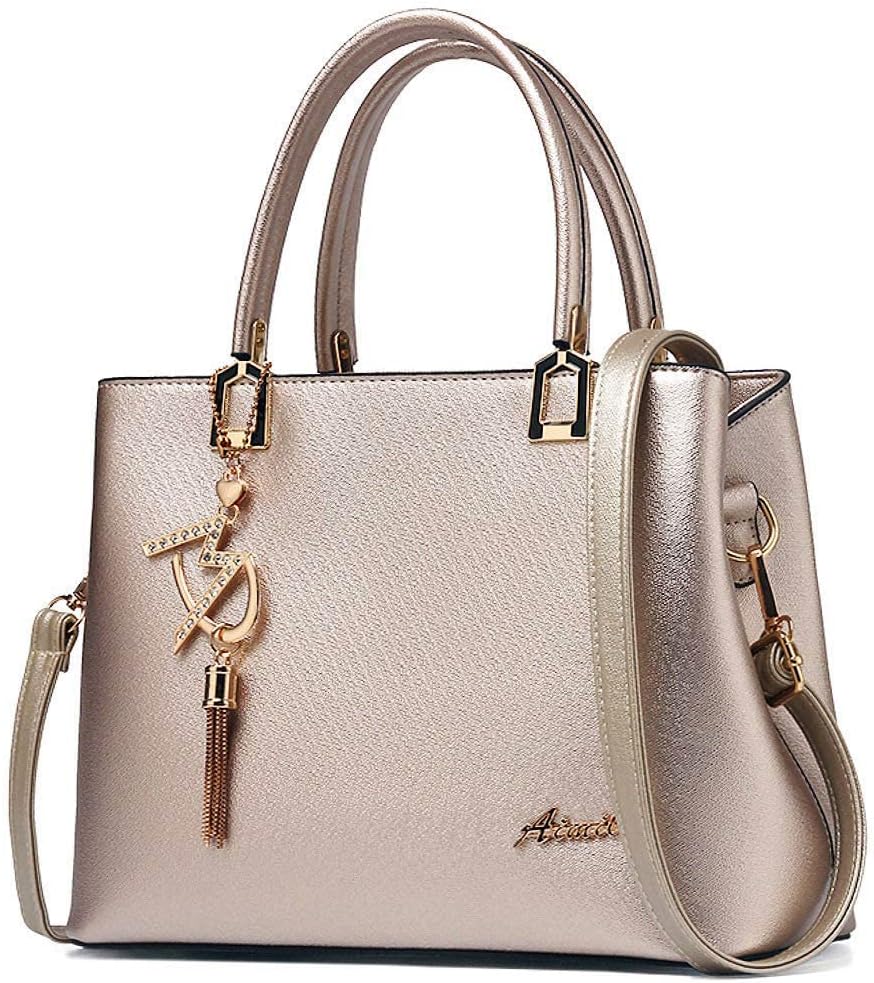 Womens Purses and Handbags Shoulder Bags Ladies Designer Top Handle Satchel Tote Bag - Gold