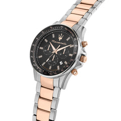 Maserati Sfida Men's Watch, Chronograph, Quartz Watch - 44 mm - R8873640021 - Silver/Rose Gold