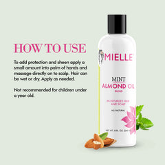 Mielle Organics Mint Almond Oil For Hair 8 oz (940550)