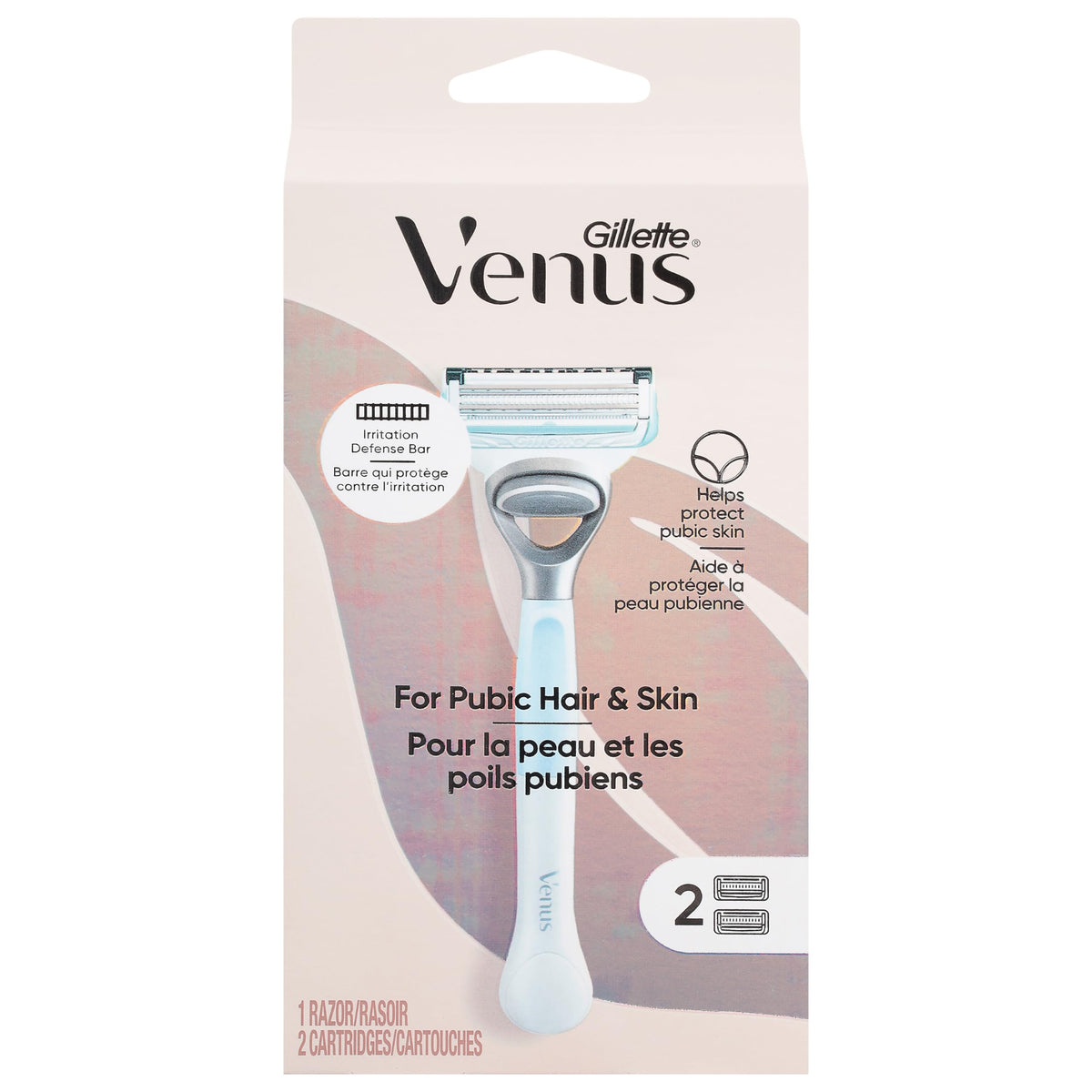 Gillette Venus Intimate Grooming Women’S Razor Blade With 2 Blade Refills, Bikini Trimmer For Pubic Hair And Skin