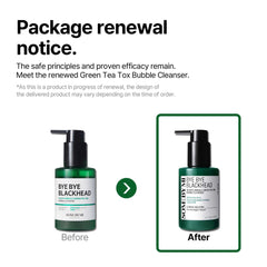 Some By Mi Bye Bye Blackhead 30 Days Miracle Green Tea Tox Bubble Cleanser | 120G | Korean Face Wash For Removing Blackhead | Daily Pore Minimizer For Face Skin Texture