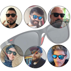 Polarized Sunglasses Mens Womens Cool Fishing Driving Hiking Ultralight Retro Wrap Around Travel sun glasses UV Protection