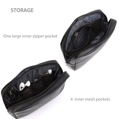 ProCase Accessories Bag Organizer Power Bank Case, Electronics Accessory Travel Gear Organize Case, Cable Management Hard Drive Bag -Black