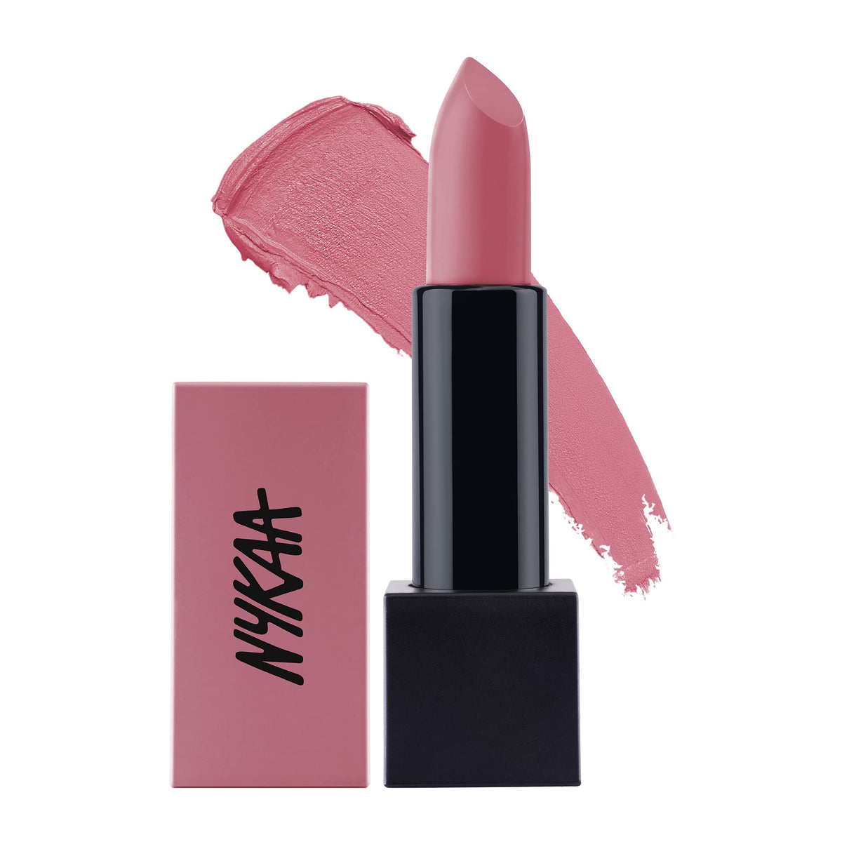 Nykaa Ultra Matte Lipstick (Helena - 12) - Pink - Super matte finish lipstick with jojoba oil fortified formula, long-wearing & weightless (5gm)