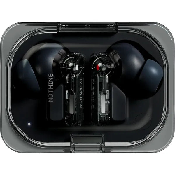 Nothing Ear (a) 2024 Bluetooth Compatible Android/iOS Earbuds With ChatGPT Integration, 45dB Hybrid Noise Cancelling, Equaliser, Dual Connect, 42.5H Battery, IP54 Water & Dust Resistance - Black