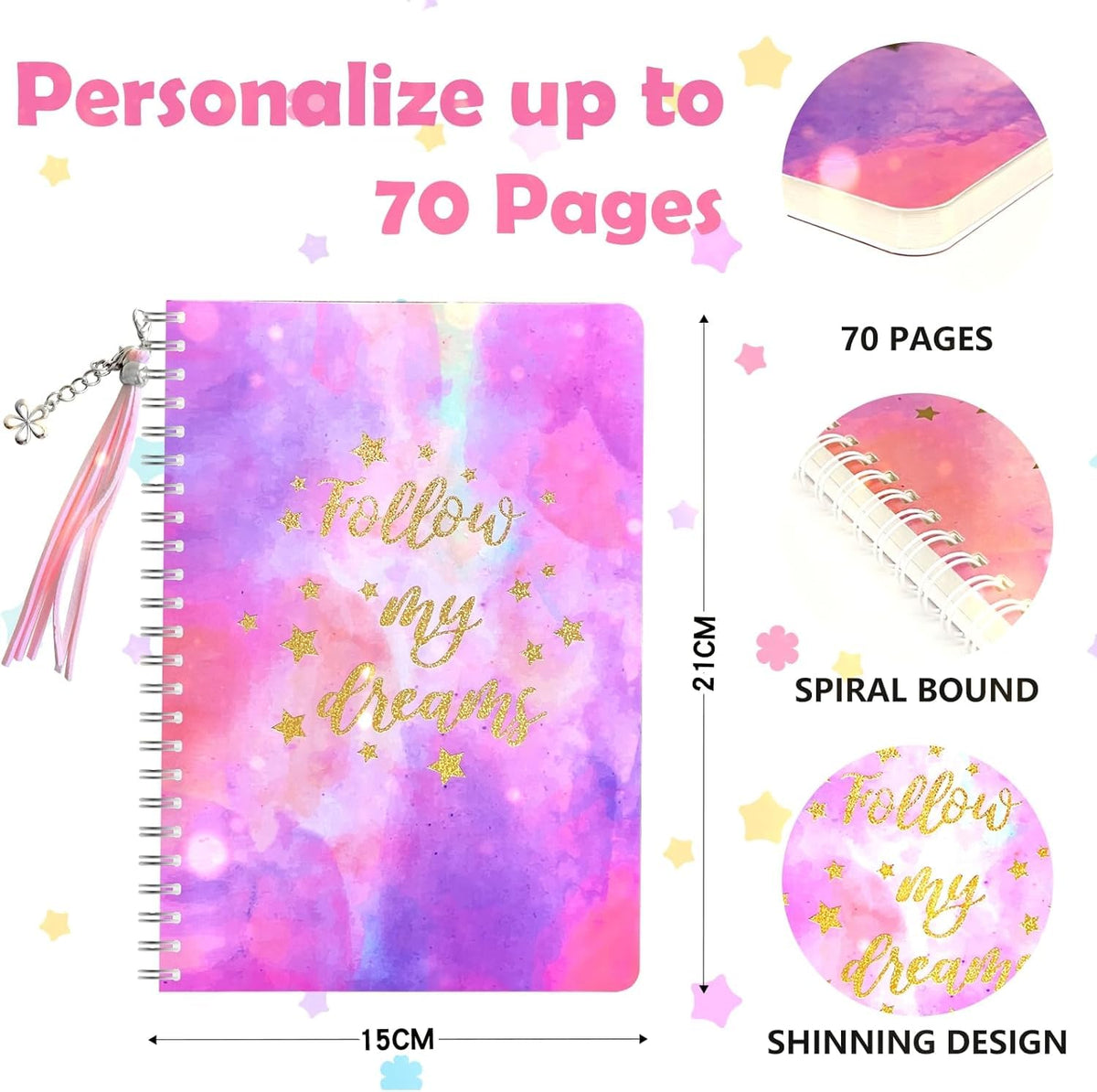 Gifts for 4-12 Year Old Girls,Chardfun Scrapbook kit Girl Toys Age 4 5 6 7 Crafts for Kids Art Supplies for Kids Christmas Birthday Gifts for 8 9 10 11 12 Year Old Girls