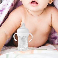 Viitech Bottle Handle Holder for Avent Natural Wide Neck Standard PP Plastic Baby Bottle 2 Red, 2 Blue, 1 White (Pack of 5)