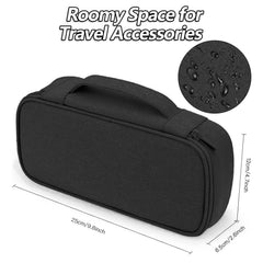 STAYOUNG Portable Electronic Accessories Bag - Cable Organizer, Travel Gadget Organizer, Compatible with Charger USB Cable SD Memory Card Headset Flash Drive Hard Drive (Black)