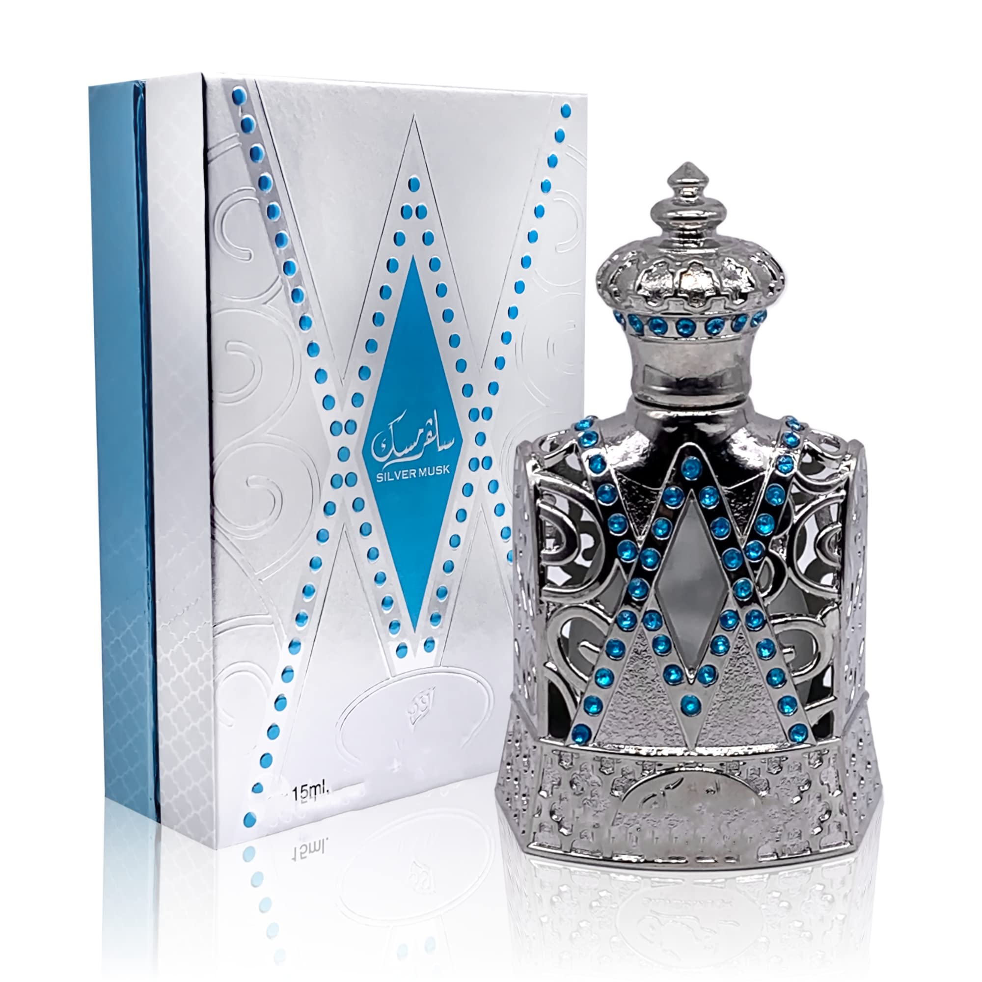 Afnan Silver Musk Concentrated Perfume Oil, Attar Oil CPO 15 ML