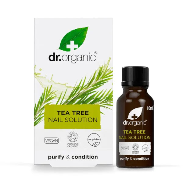 Dr. Organic Tea Tree Nail Solution, 0.34 FL Oz