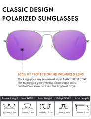 Rocf Rossini Classic Pliot Sunglasses for Women Polarized Mens Shades UV Protection with Case