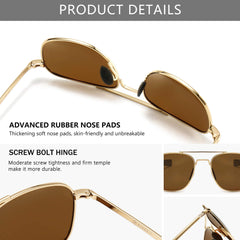 SUNGAIT Men's Military Style Polarized Pilot Aviator Sunglasses Bayonet Temples
