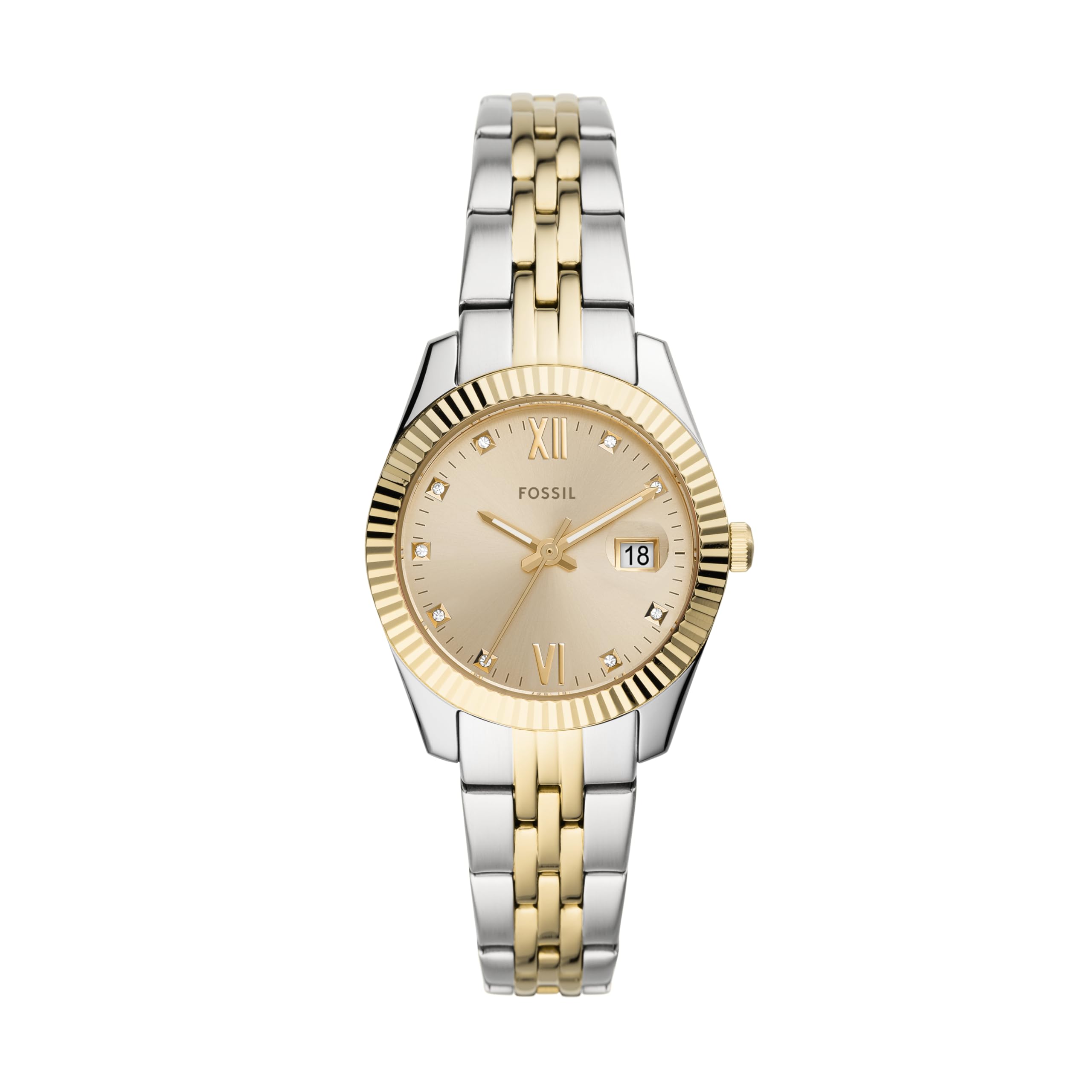 Fossil Scarlette Mini Three-Hand Date Stainless Steel Watch - ES5061