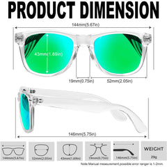 KANASTAL Polarized Sunglasses Men, Fashion Square Sun Glasses Women, Classic Shades for Womens, Driving Fishing Outdoor 100% UV400 Protection