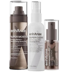 ENHANSE The Revive Routine, Super Moisture & Super Clean Face Mist Hypochlorous Acid Spray & Under Eye Gel for Men