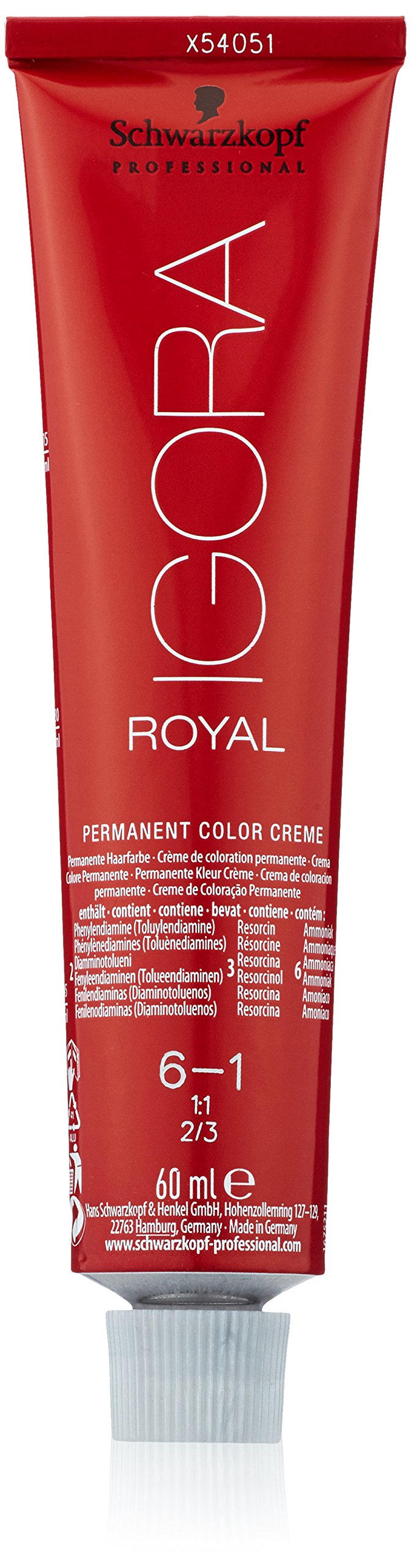 Schwarzkopf Igora Royal Hair Color Cream 6-1 Dark Ash Blonde – 60ml