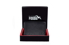 Flying Fossil Genuine Leather Hand-Crafted Wallet For Men, Black, FFW00003