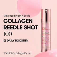 VT COSMETICS Collagen Reedle Shot 100 | Collagen Microneedling Serum, Firming & Elasticity, 500Da Collagen Extract, Soft Skin, Glass Skin, Korean Skin Booster 1.69Fl Oz(50ml)