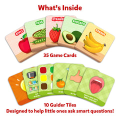 Skillmatics Guess in 10 Junior Food We Eat for Kids, Boys, Girls, and Families Who Love Card Games, Board Games and Educational Toys, Travel Friendly, Gifts for Ages 3, 4, 5, 6